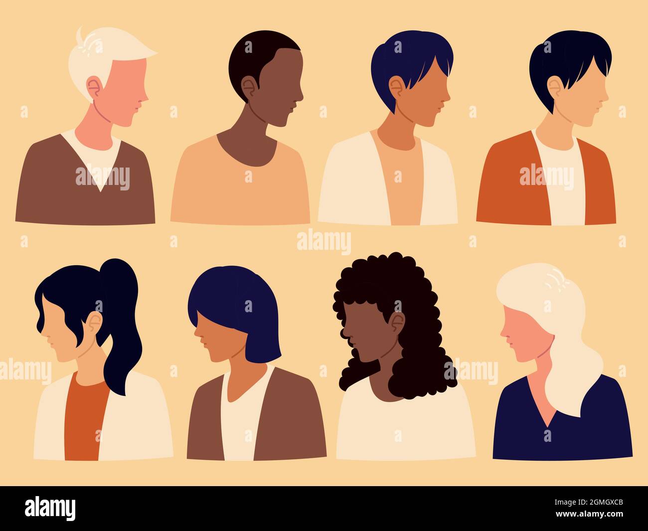 multiethnic group of people Stock Vector Image & Art - Alamy