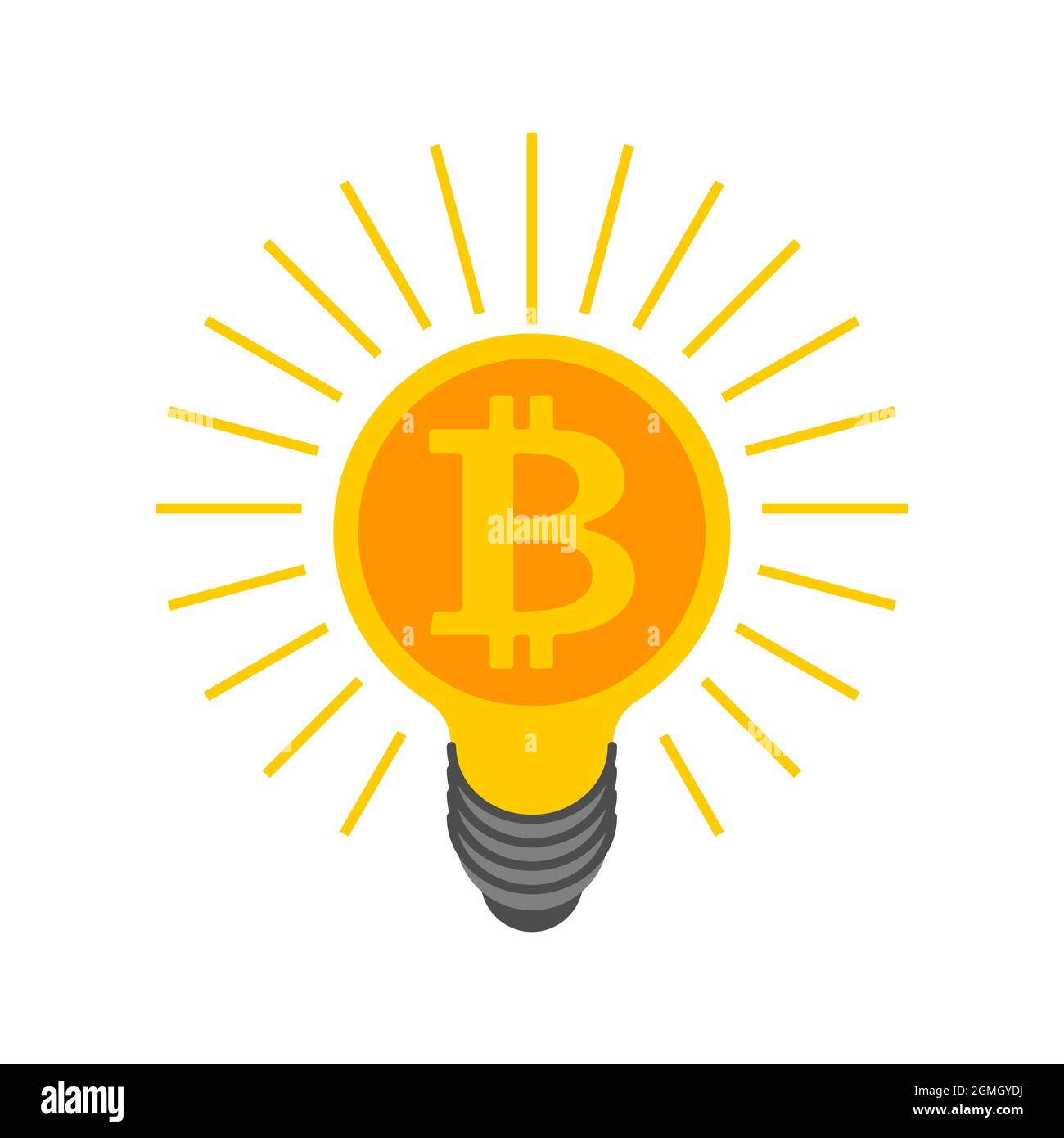 Bitcoin light bulb. Concept idea insight cryptocurrency Stock Vector Image  & Art - Alamy