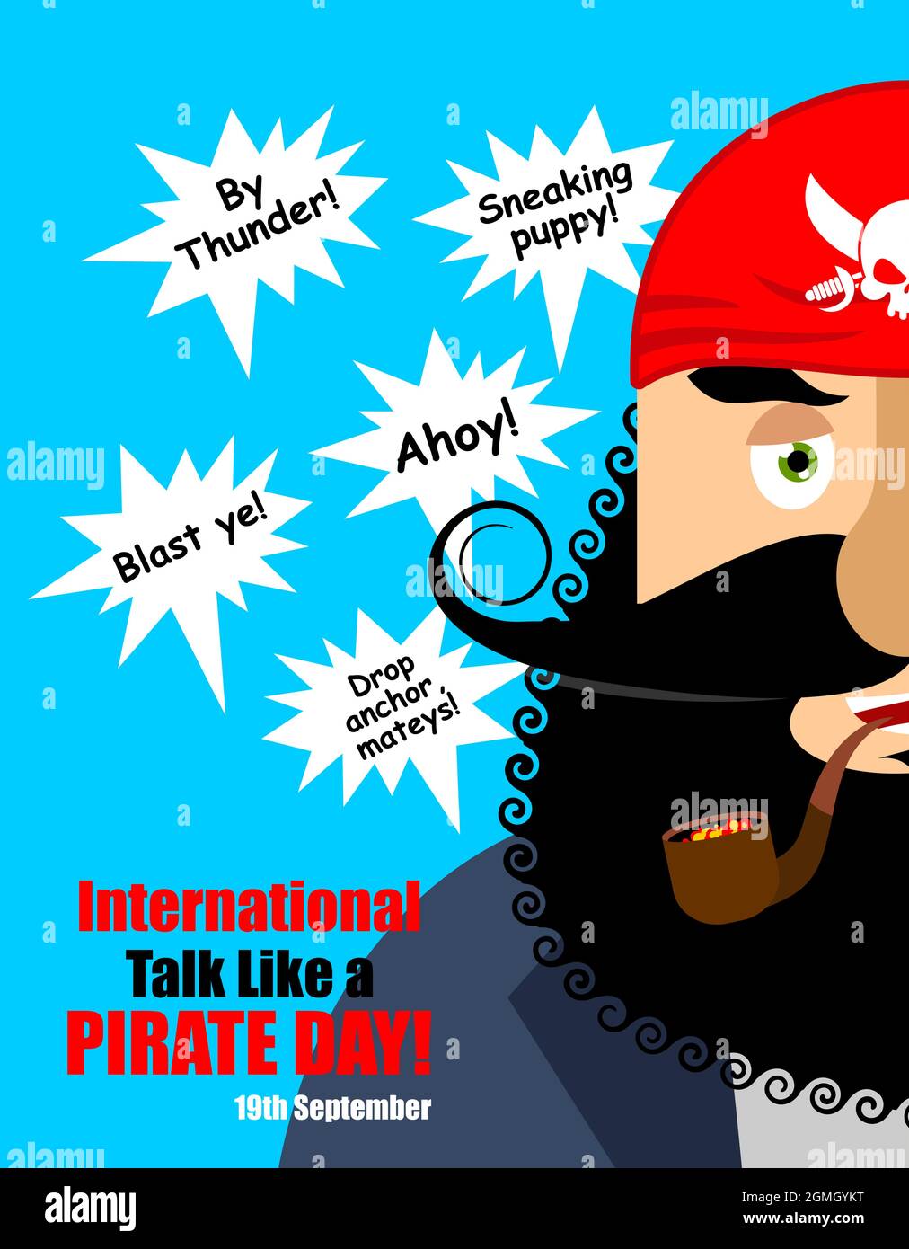 International Talk Like A Pirate Day. pirate talk and words. Holiday