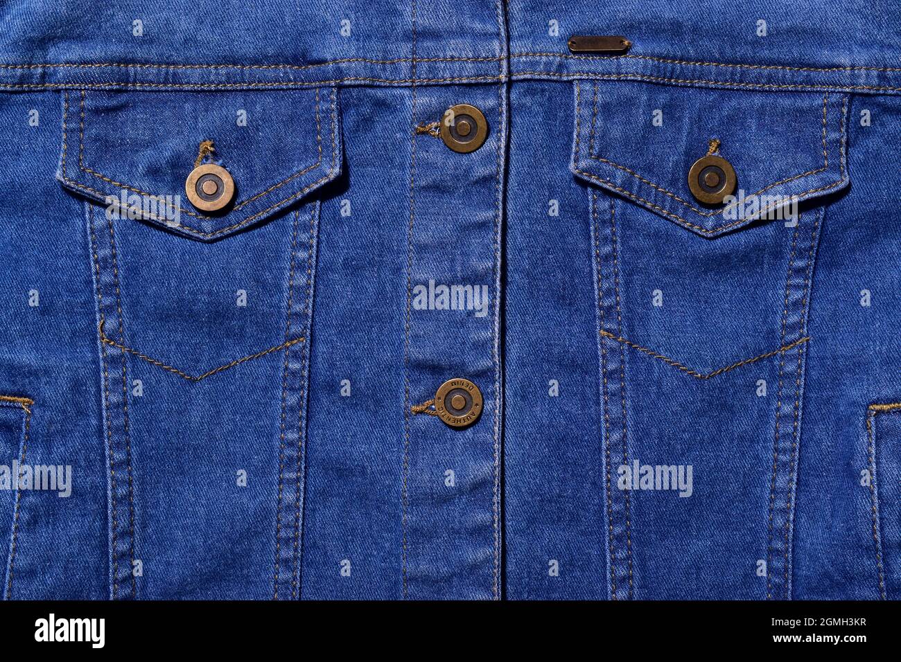 Top View of Blue Denim Jacket Texture Background Stock Photo Alamy