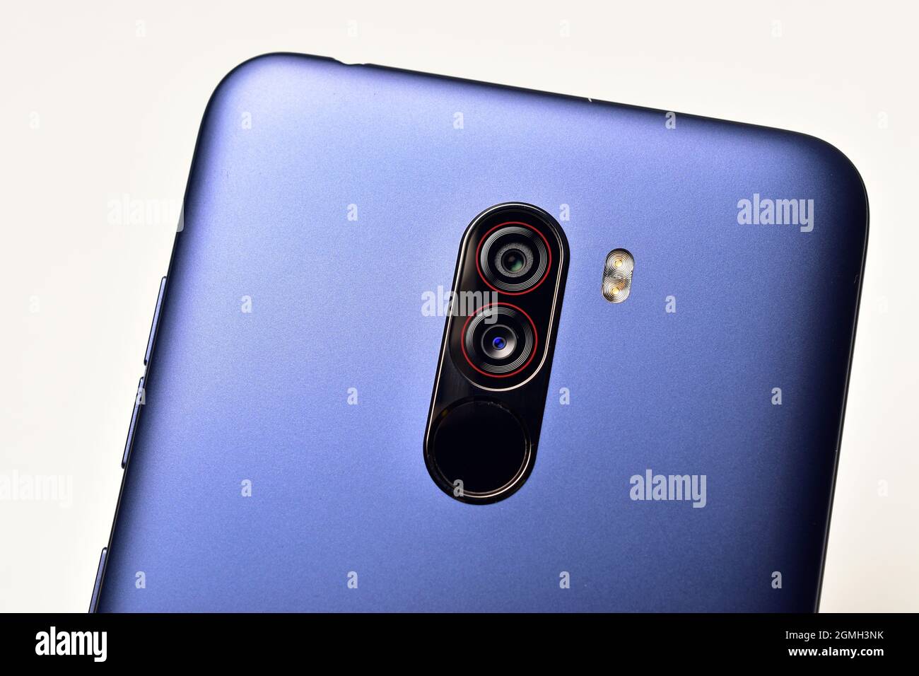 Dual Camera Smartphone with Flash Stock Photo