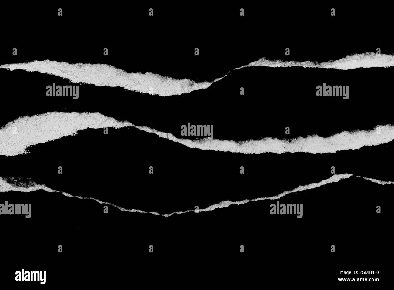 Paper tear, ripped paper edge, torn edge, isolated paper tear white on