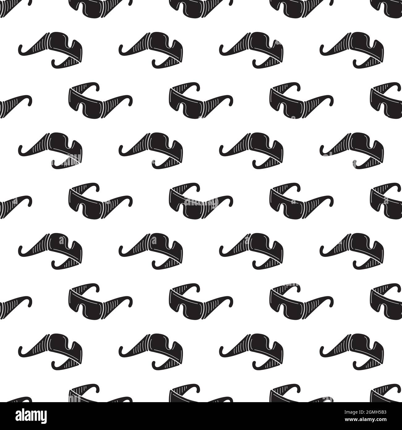 Plastic glasses pattern seamless background texture repeat wallpaper geometric vector Stock Vector