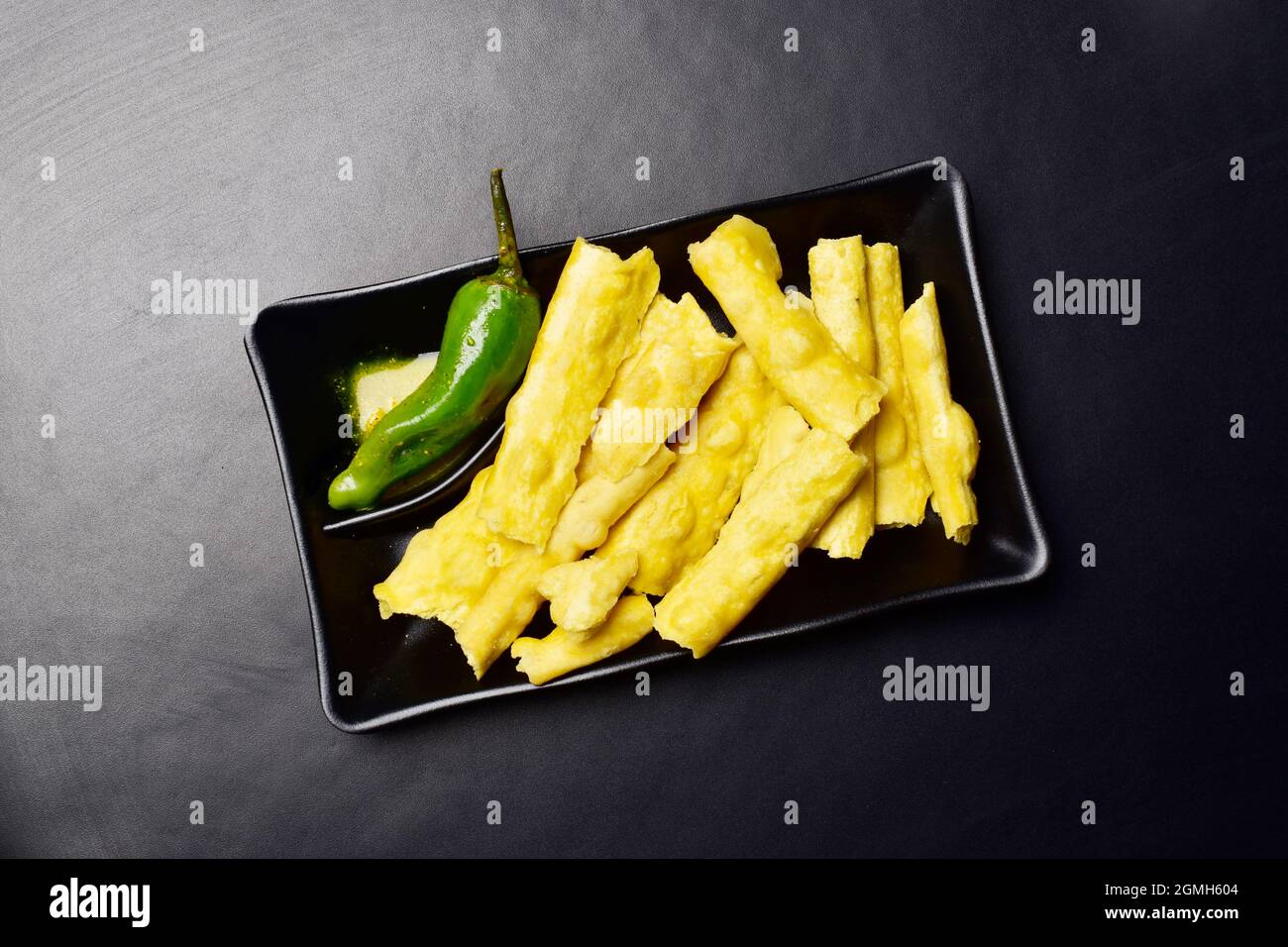 Gujarati Snack Fafda, popular Gujarati snack Stock Photo