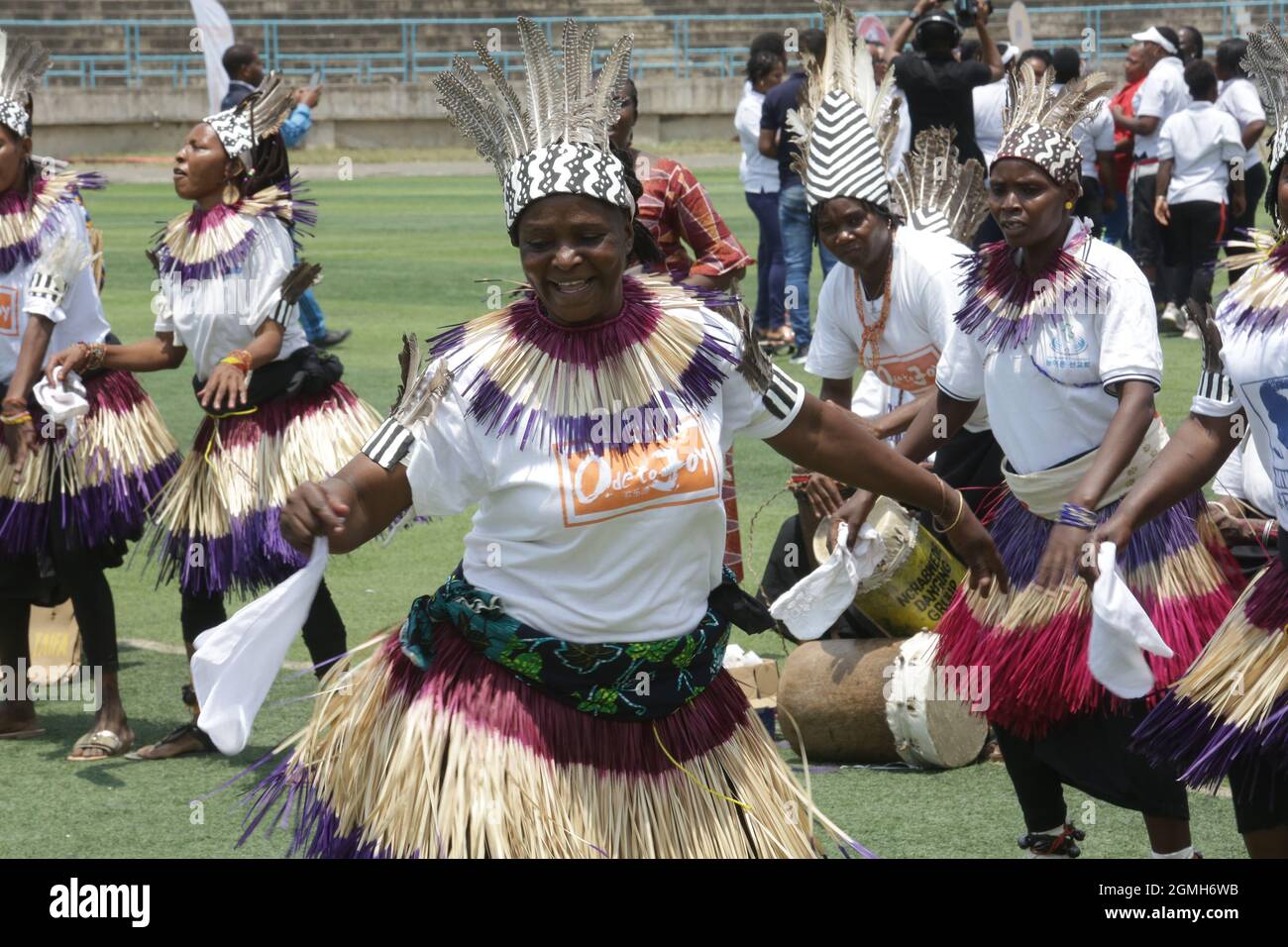 Dar Es Salaam, Tanzania. 18th Sep, 2021. Women perform traditional