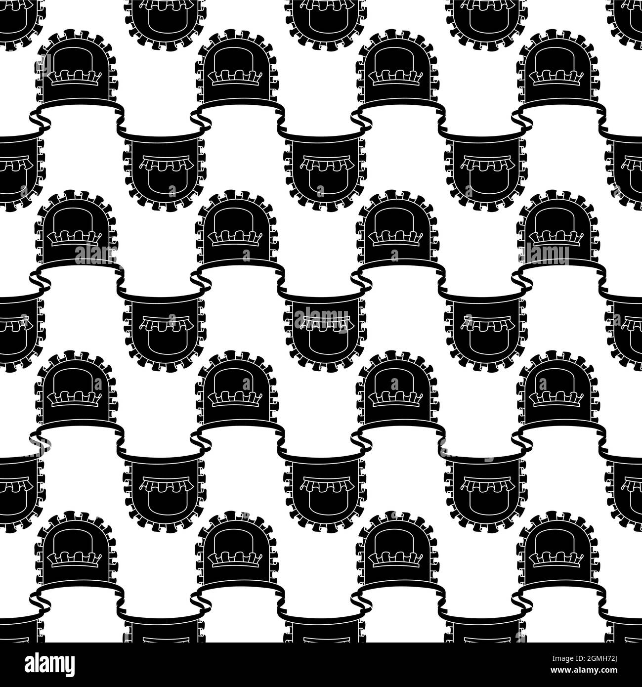Retro apron pattern seamless background texture repeat wallpaper geometric vector Stock Vector