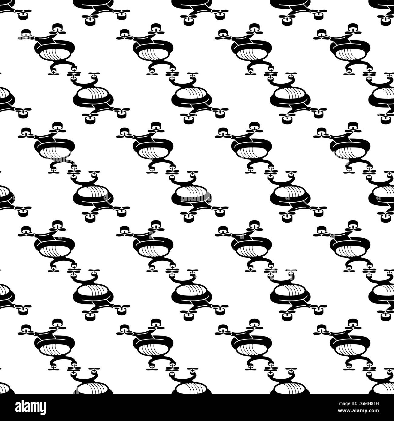 Modern drone pattern seamless background texture repeat wallpaper geometric vector Stock Vector