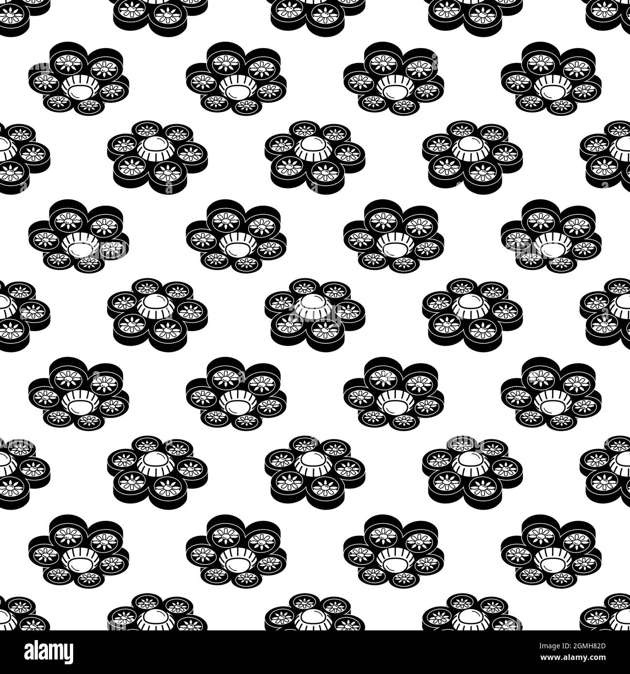Protected hexacopter pattern seamless background texture repeat wallpaper geometric vector Stock Vector