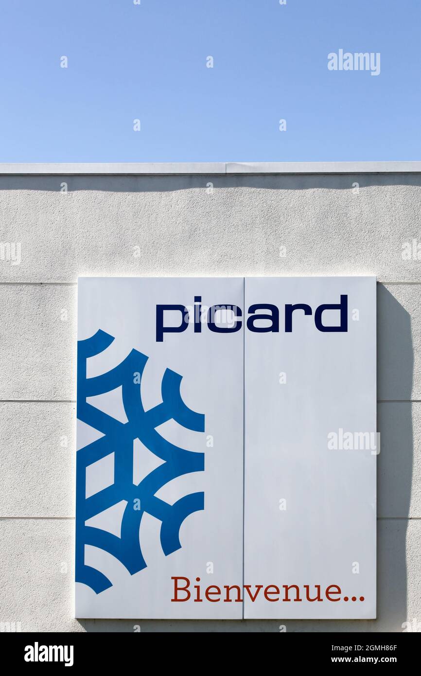 Villefranche, France - May 17, 2020: Picard is a French food company specialized in the manufacture and distribution of frozen products Stock Photo