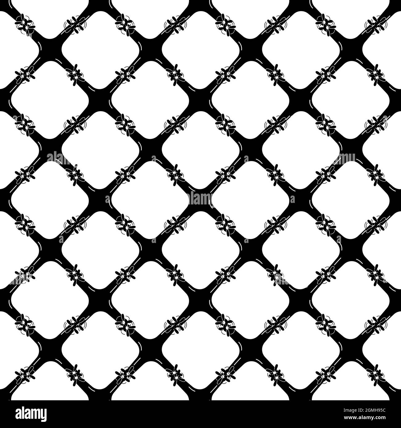 Modern quadrocopter pattern seamless background texture repeat wallpaper geometric vector Stock Vector