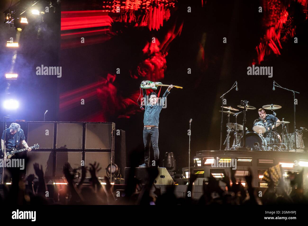 Green Day performs on The Downtown Stage during the 2021 Life is Beautiful  Music Festival held in Downtown Las Vegas, Nevada on September 18, 2021.  (Photo by Alive Coverage/Sipa USA Stock Photo - Alamy