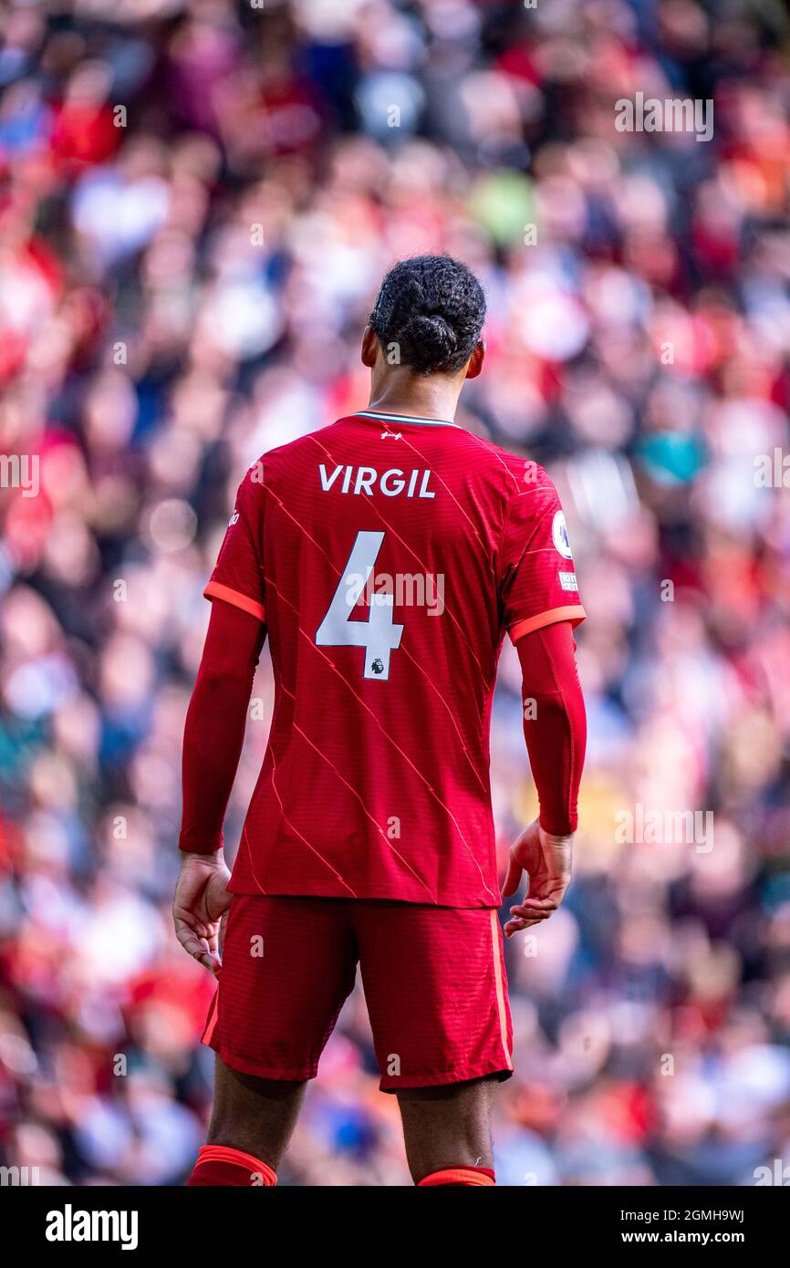 LIVERPOOL, ENGLAND - SEPTEMBER 18: Virgil van Dijk of Liverpool during the  Premier League match between Liverpool and Crystal Palace at Anfield on Sep  Stock Photo - Alamy