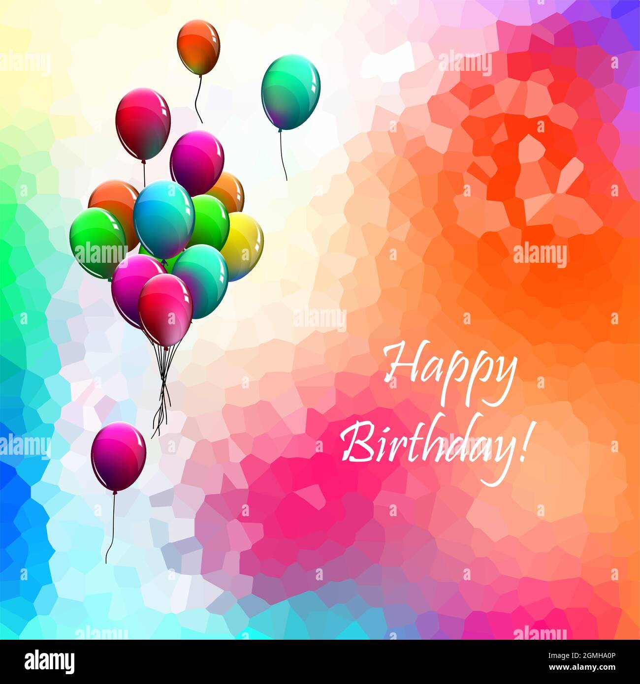 Happy birthday. Balloons on a beautiful background. Vector illustration  Stock Vector Image & Art - Alamy