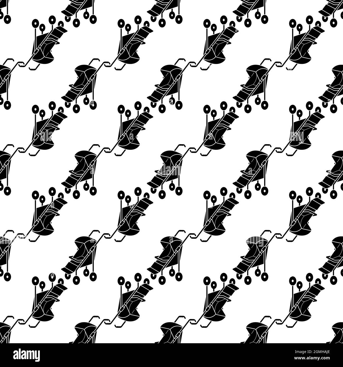 Modern small stroller pattern seamless background texture repeat wallpaper geometric vector Stock Vector
