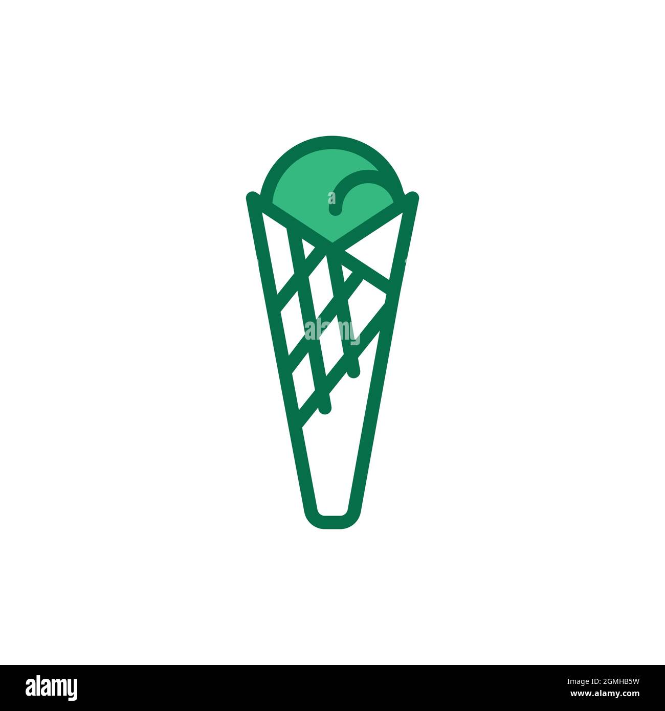 Organic ice cream color line icon. Outline pictogram for web page ...