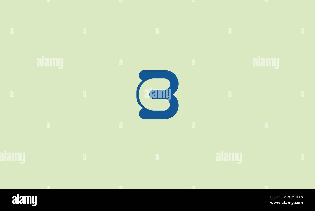 LETTERS CB LOGO DESIGN OR BC LOGO WITH NEGATIVE SPACE EFFECT Stock Vector