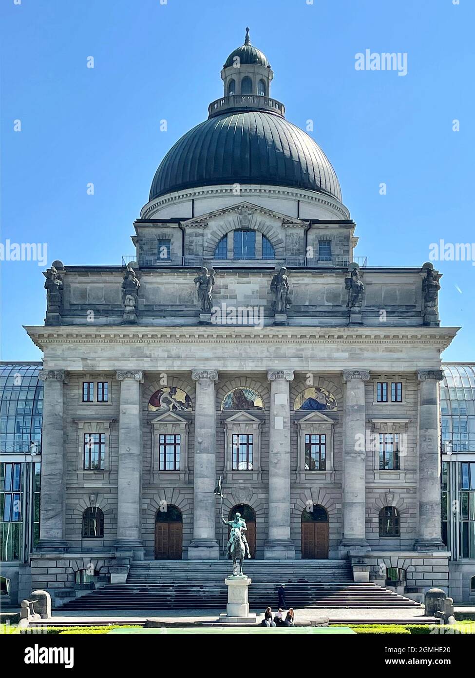 Bavarian State Chancellery in Munich with the official seat of the Prime Minister of the Free State of Bavaria -  Germany. Stock Photo