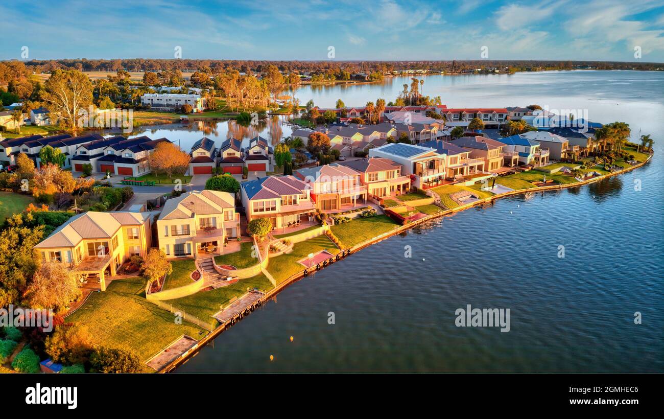 Mulwala, New South Wales Australia October 10, 2019 Resort houses in