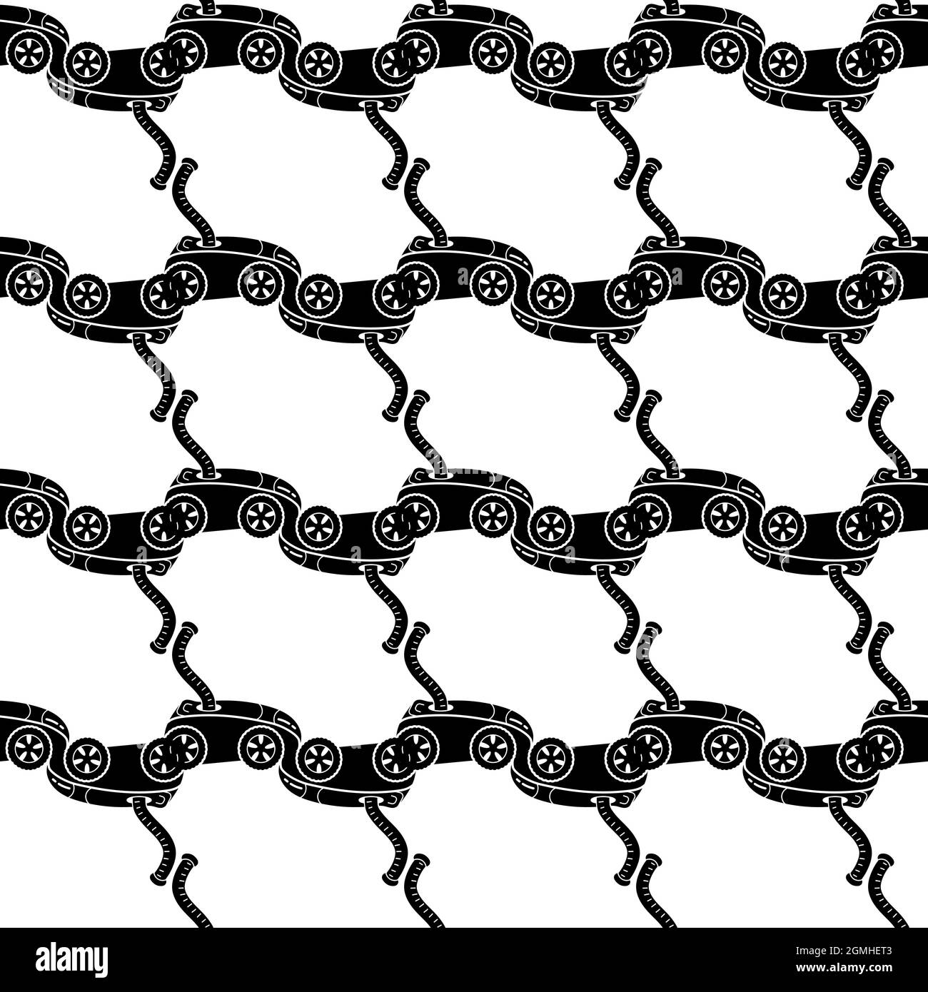 Four wheel vacuum cleaner pattern seamless background texture repeat wallpaper geometric vector Stock Vector