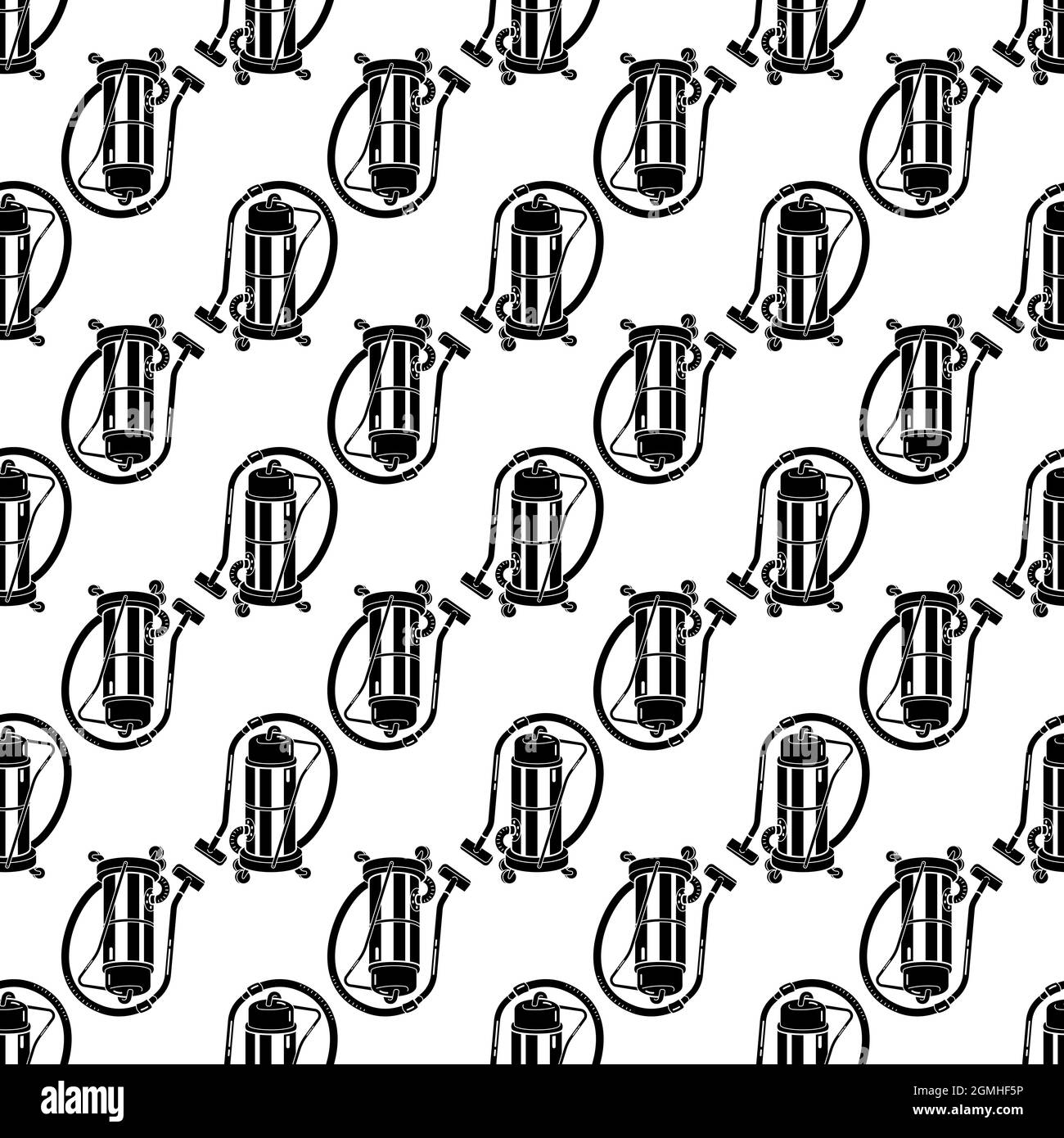 Big vacuum cleaner pattern seamless background texture repeat wallpaper geometric vector Stock Vector
