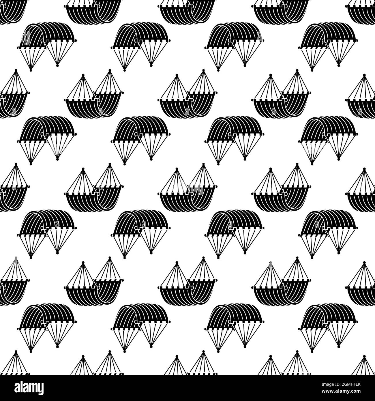 Beach hammock pattern seamless background texture repeat wallpaper geometric vector Stock Vector