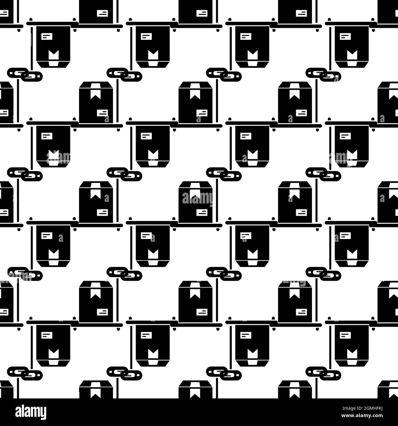 Parcel on scales pattern seamless background texture repeat wallpaper geometric vector Stock Vector