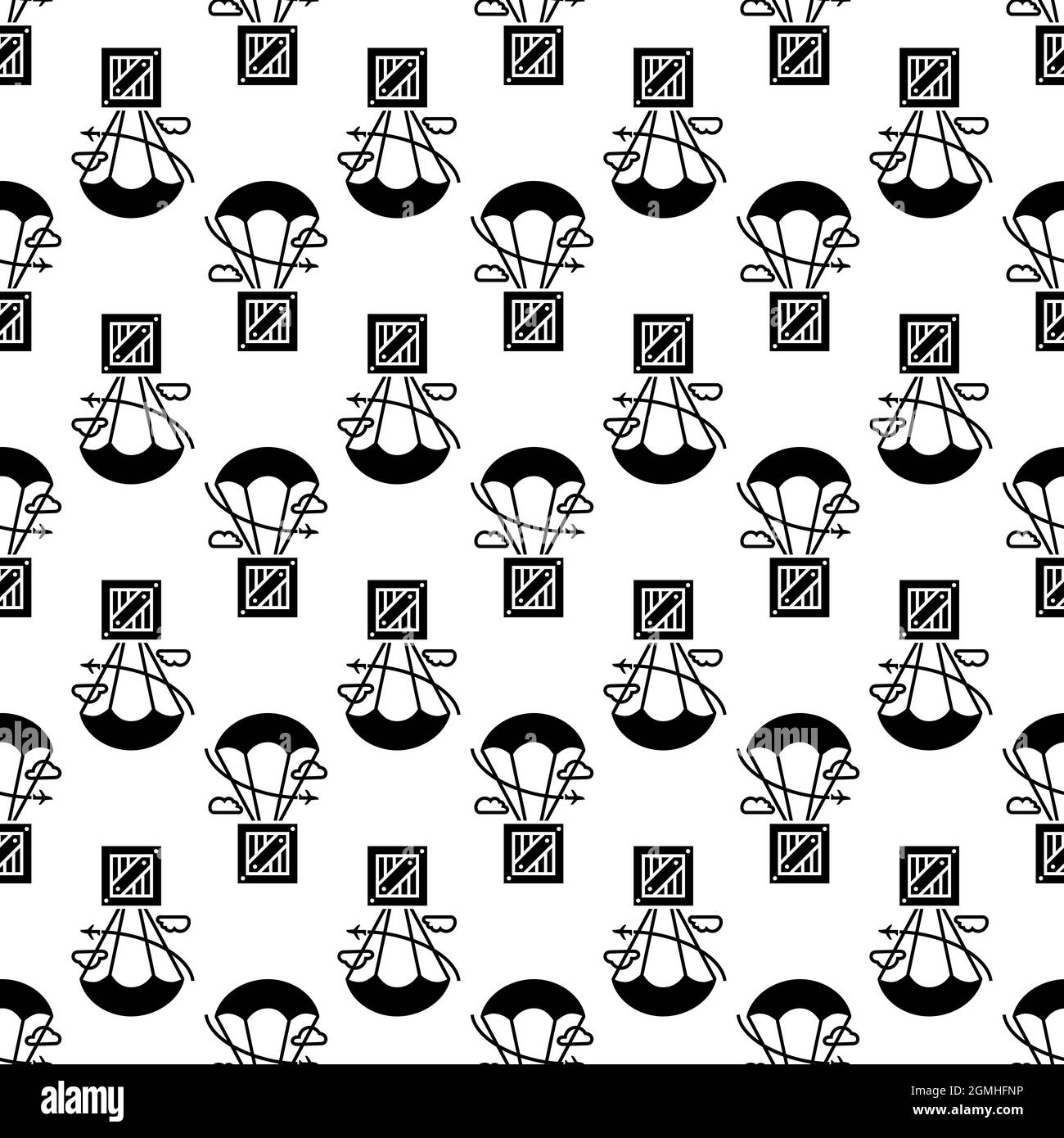 Parachute parcel delivery pattern seamless background texture repeat ...