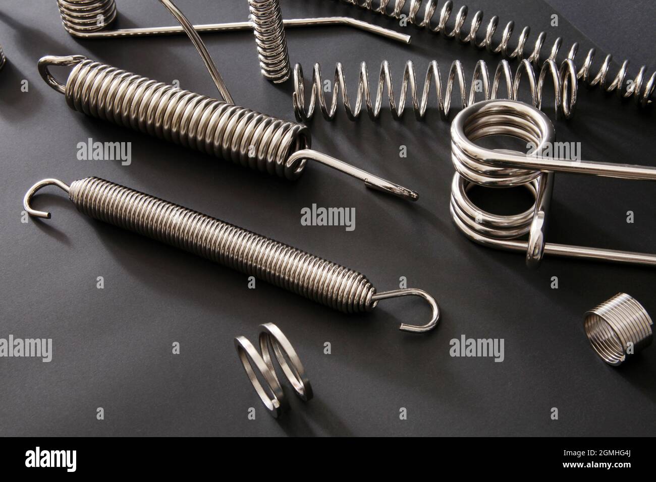 Metal springs in different sizes Stock Photo Alamy