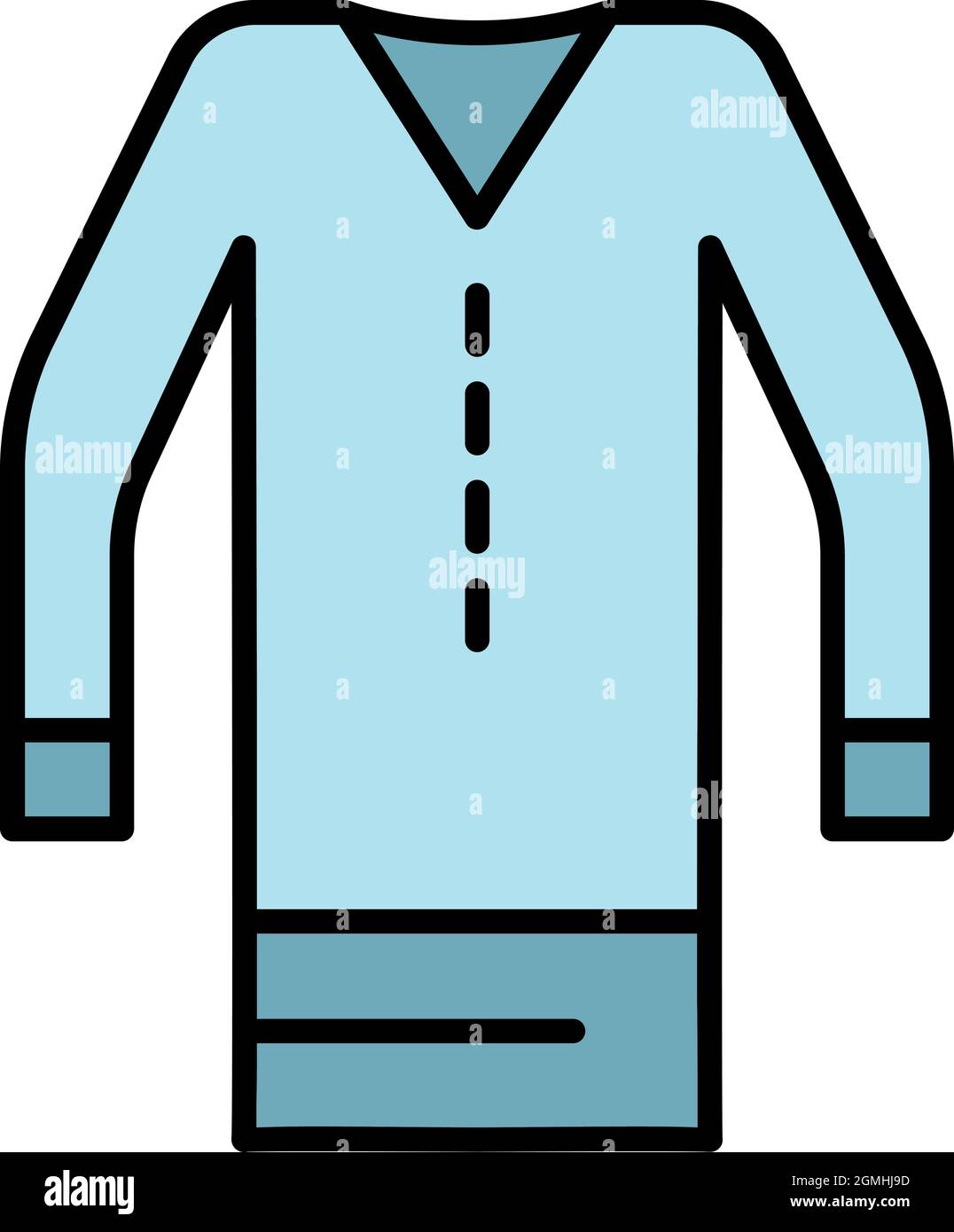 Beach anti sun shirt icon. Outline 