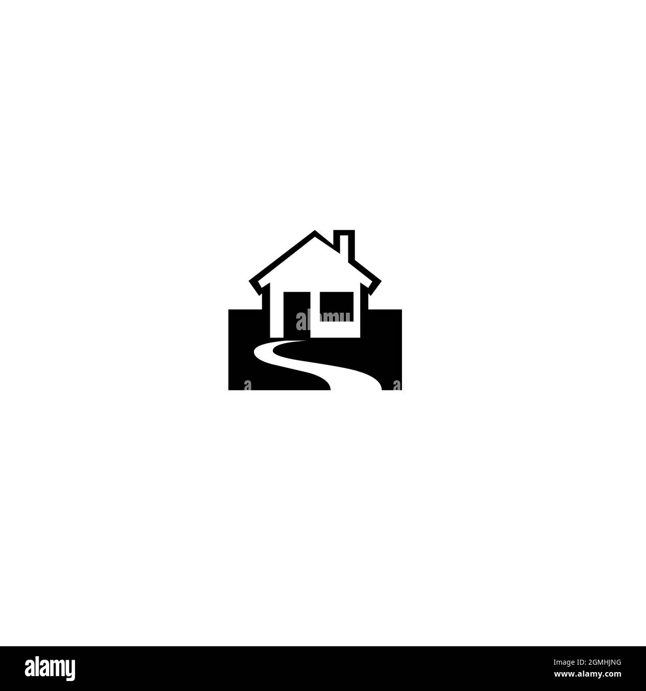 house illustration isolated on white background Stock Photo - Alamy