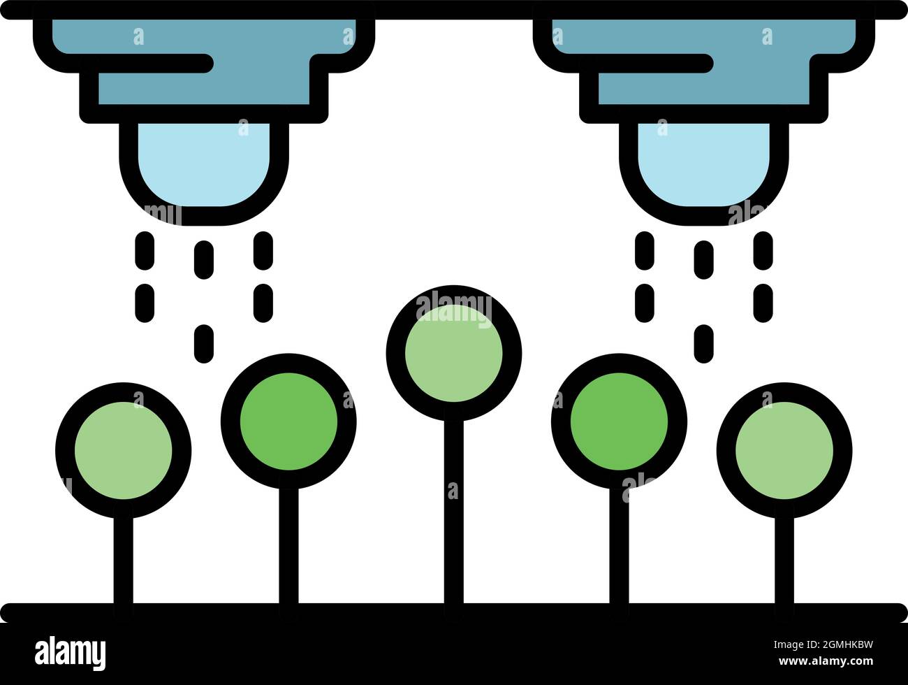 Drop water irrigation icon. Outline drop water irrigation vector icon ...