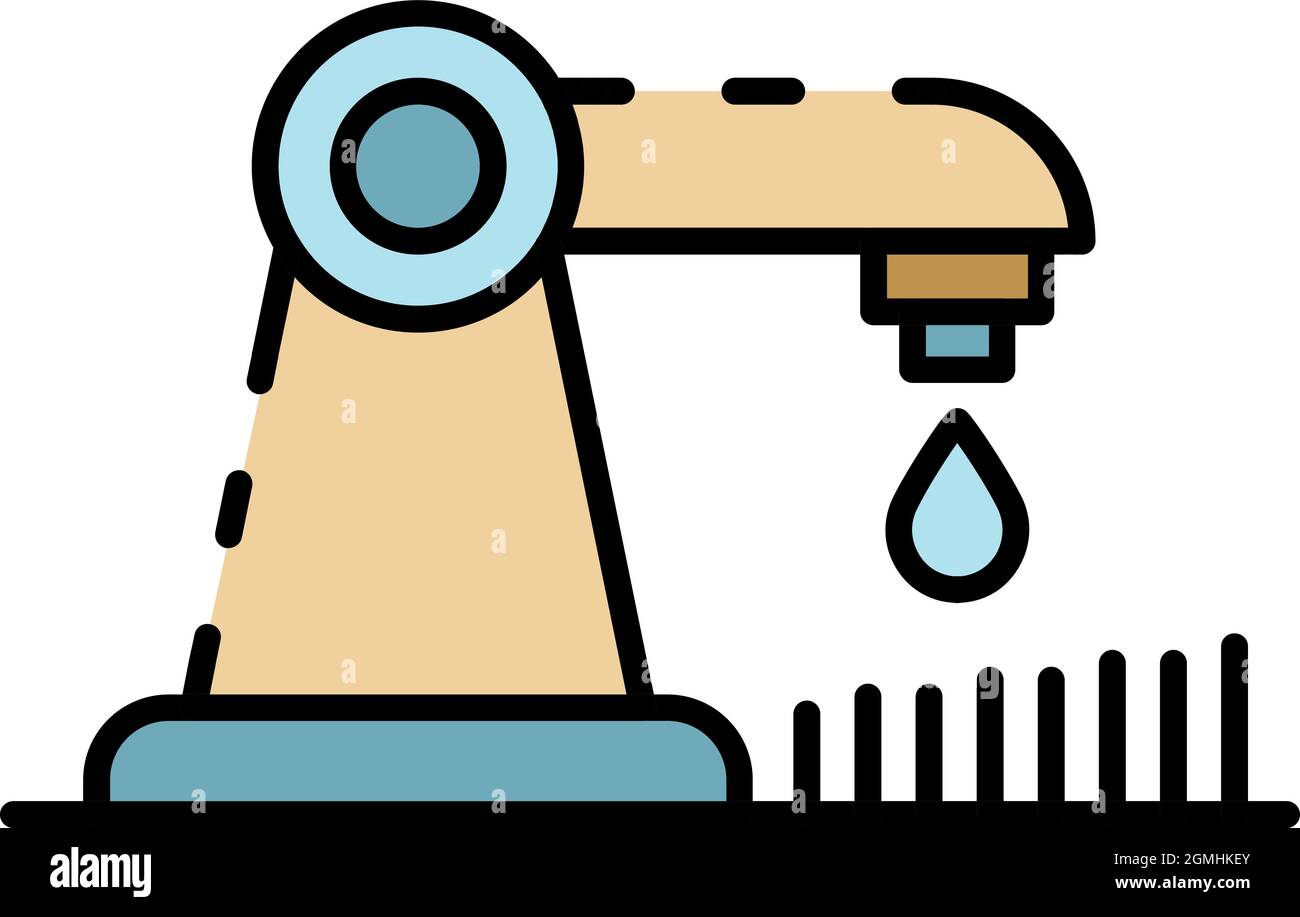 Water drop irrigation icon. Outline water drop irrigation vector icon ...