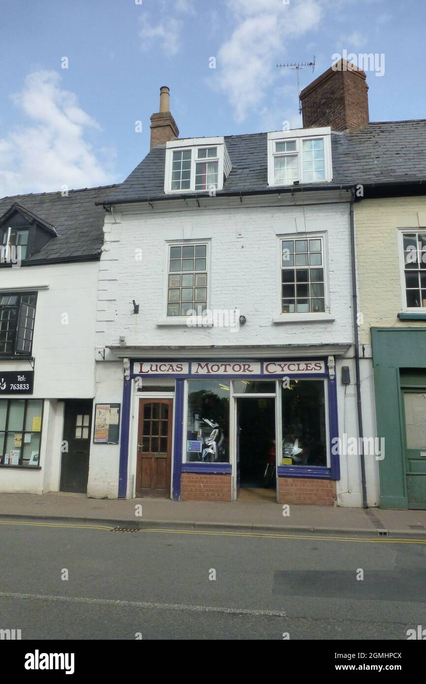 Lucas motor cycles Shop in Ross on Wye UK Stock Photo Alamy