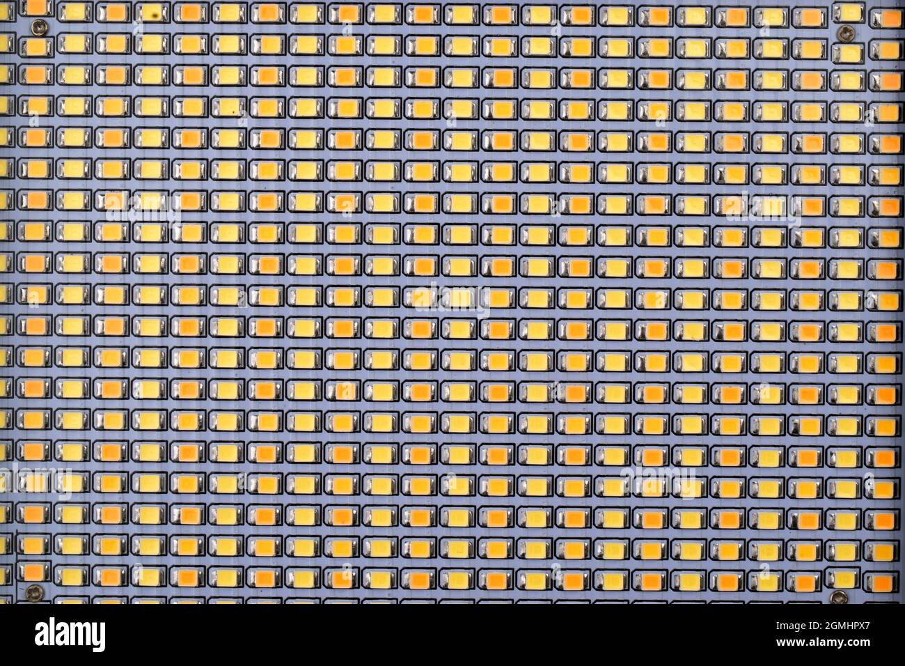 Top View of LED Panel Texture Background Stock Photo