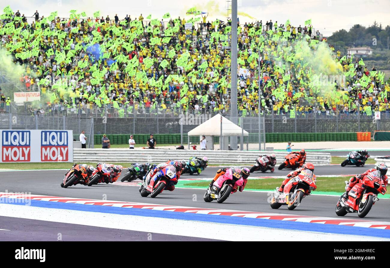 Motogp San Marino Grand Prix Misano World Circuit Marco Simoncelli Misano Italy September 19 2021 General View Before The Start Of The Race Reuters Jennifer Lorenzini Stock Photo Alamy