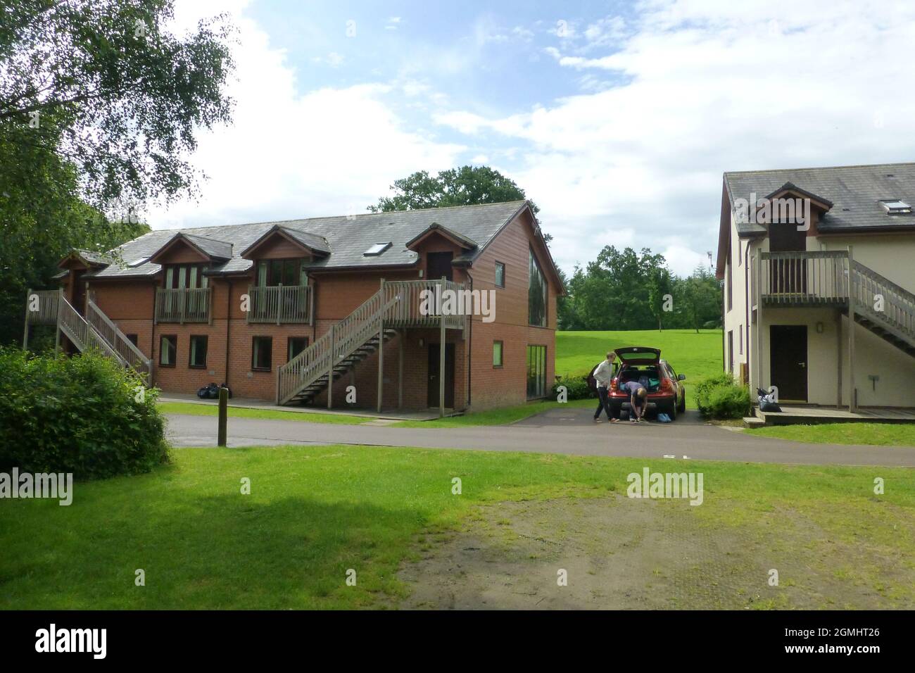 Holiday homes in the Forest of Dean Wye Valley Gloucestershire UK Stock