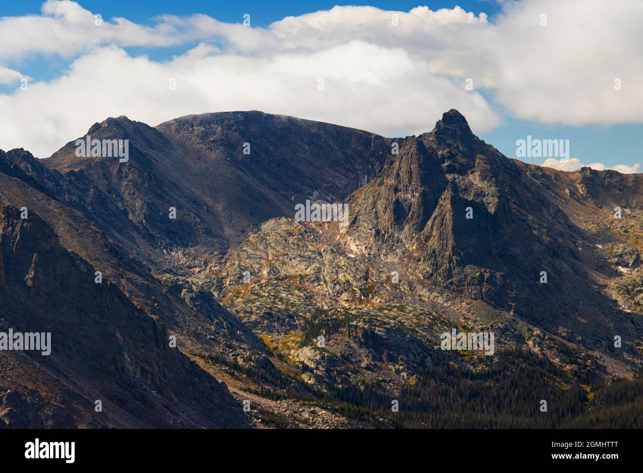 Beautiful mountains of Rocky Mountain National Park Colorado Stock Photo