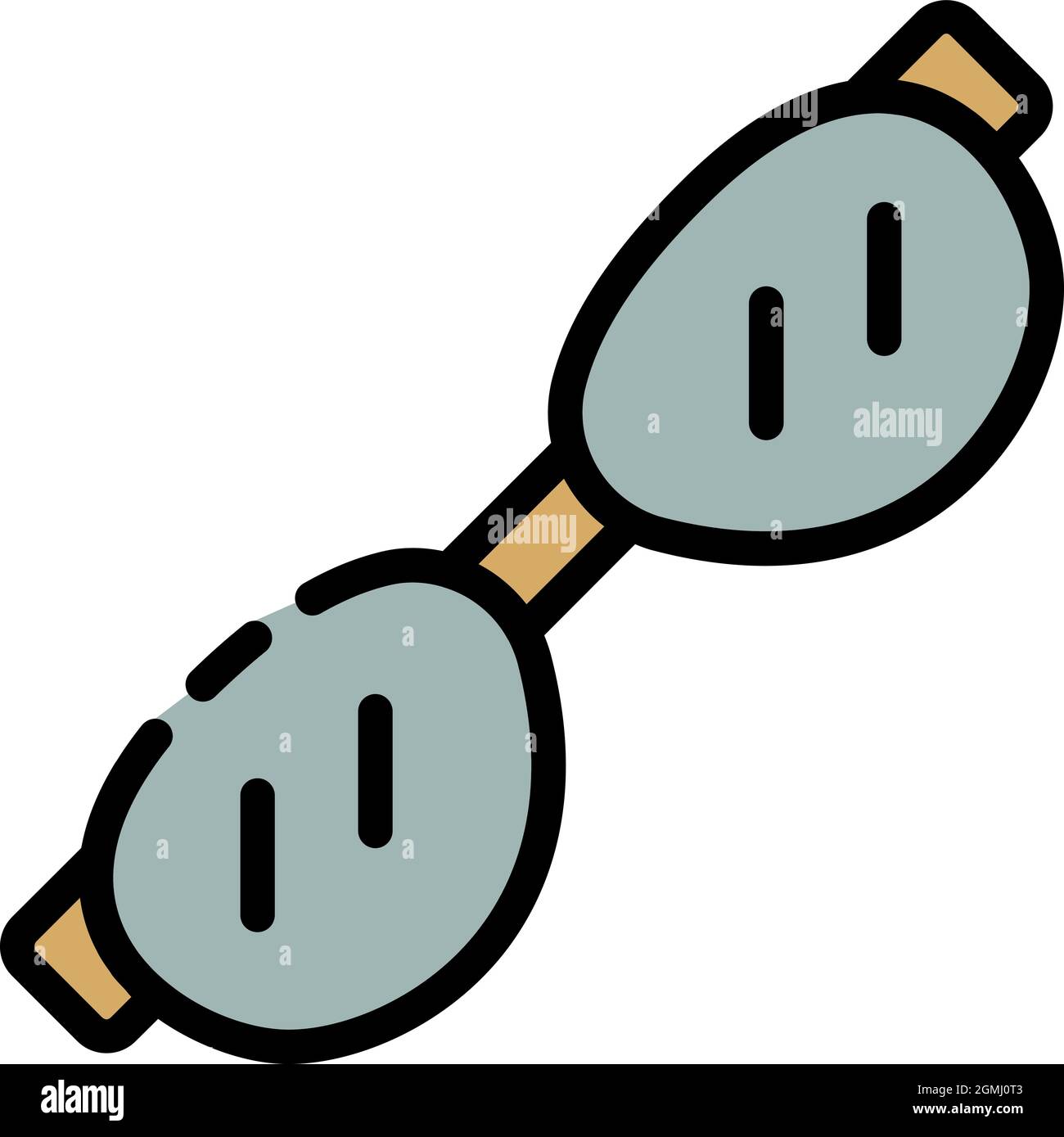 Police sunglasses icon. Outline police sunglasses vector icon color flat isolated Stock Vector ...