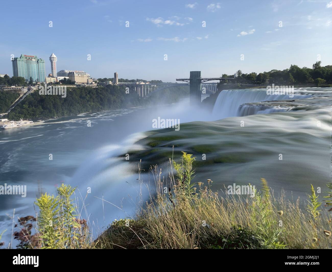 A breathtaking view of Niagara Falls from the American side Stock Photo ...