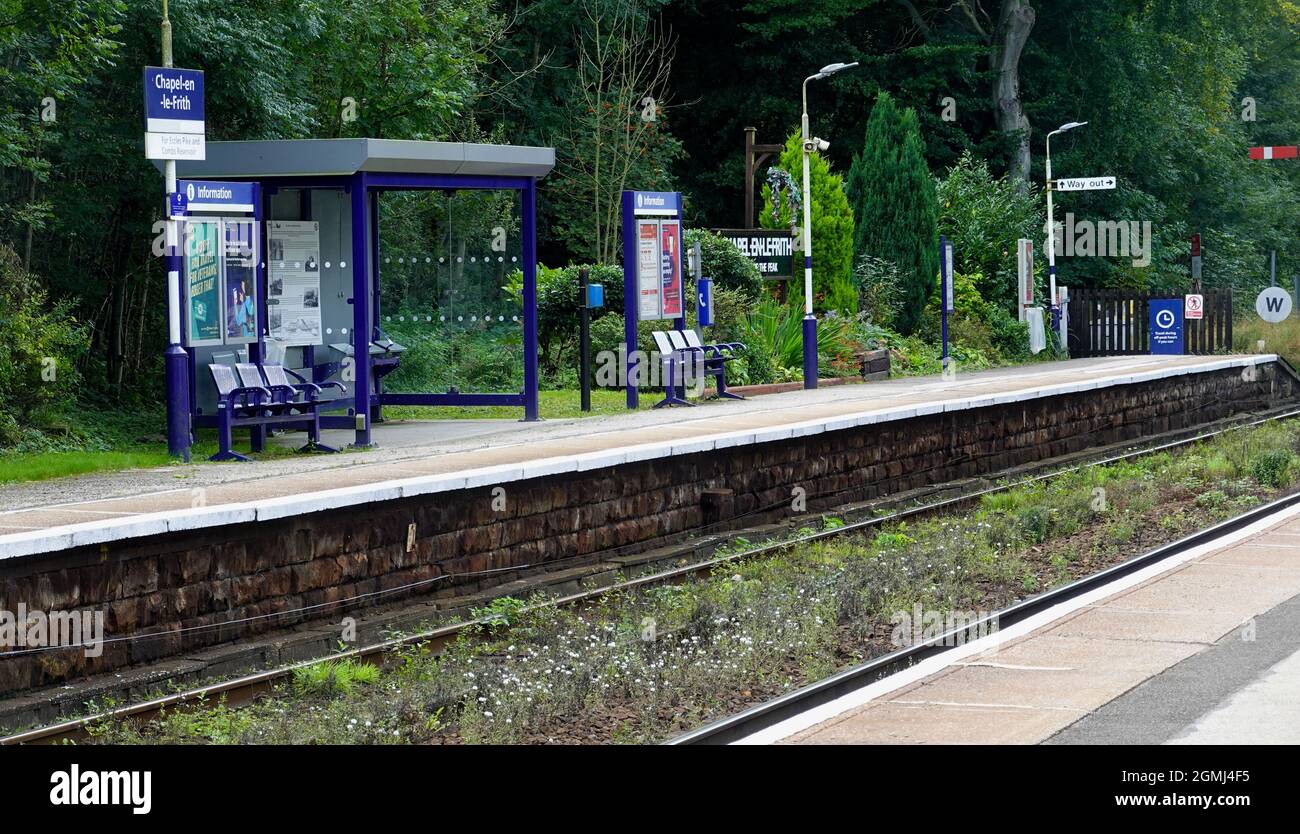 Chapel en le Frith railway station, Derbyshire Stock Photo Alamy