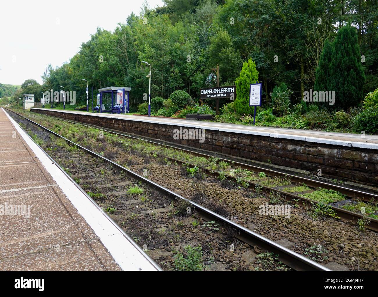 Chapel en le Frith railway station, Derbyshire Stock Photo Alamy