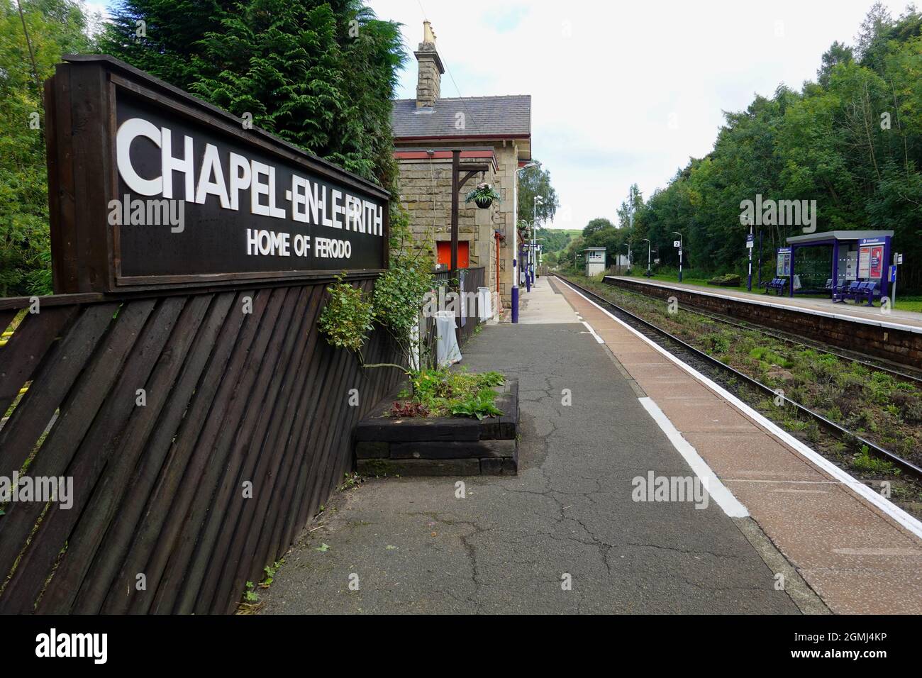 Chapel en le Frith railway station, Derbyshire Stock Photo Alamy