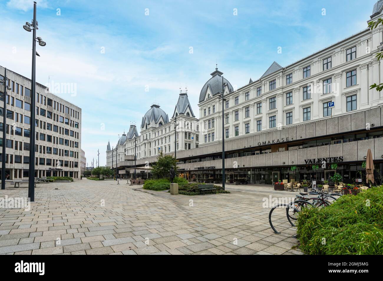 Oslo, Norway. September 2021.  panoramic view of the Victoria Terrasse and the city center Stock Photo