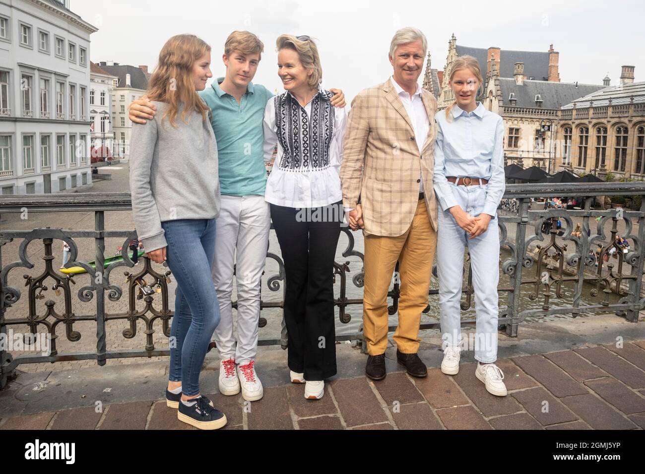 Crown Princess Elisabeth, Prince Emmanuel, Queen Mathilde of Belgium ...