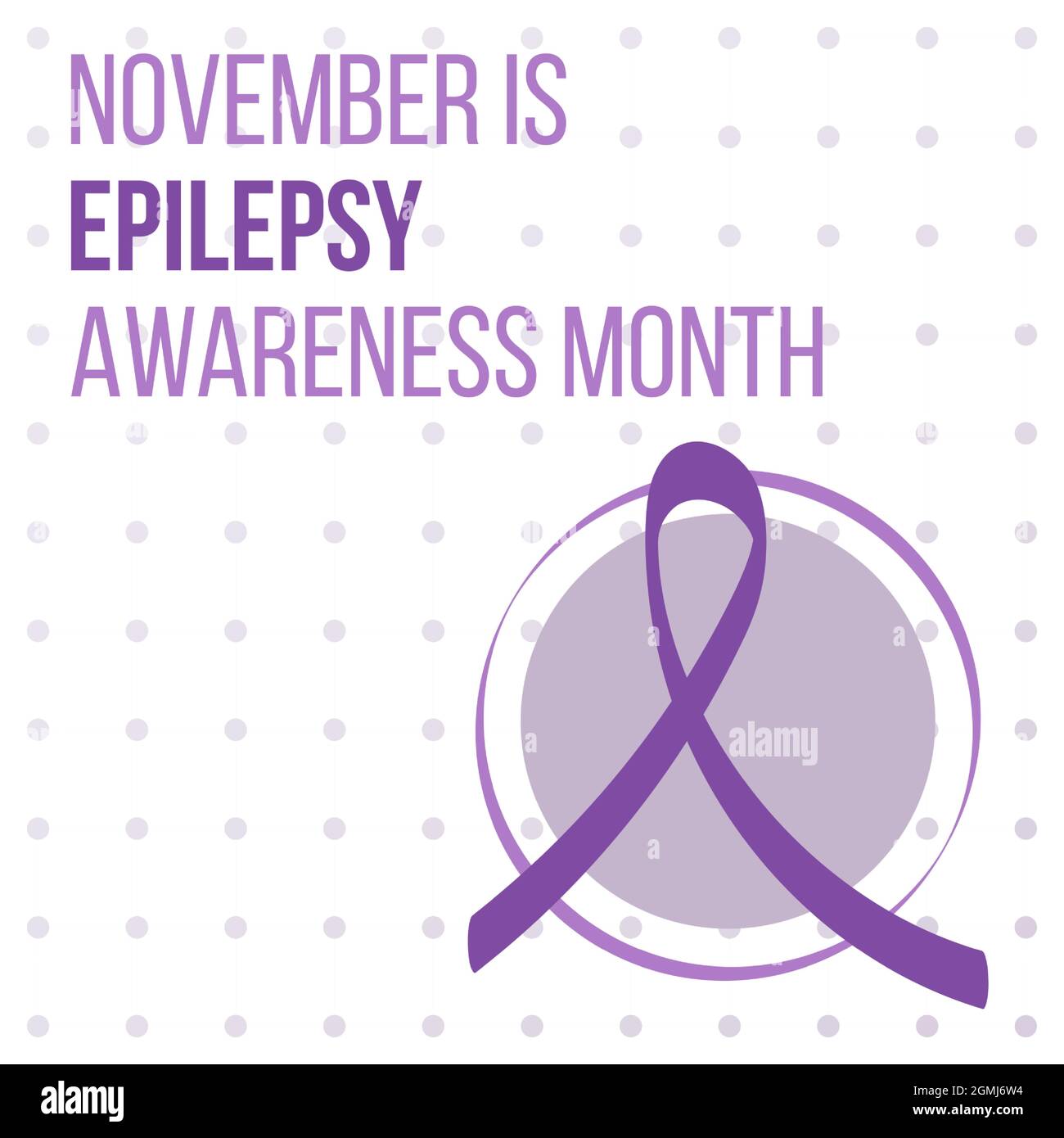 Epilepsy Awareness Month concept. Banner template with purple ribbon