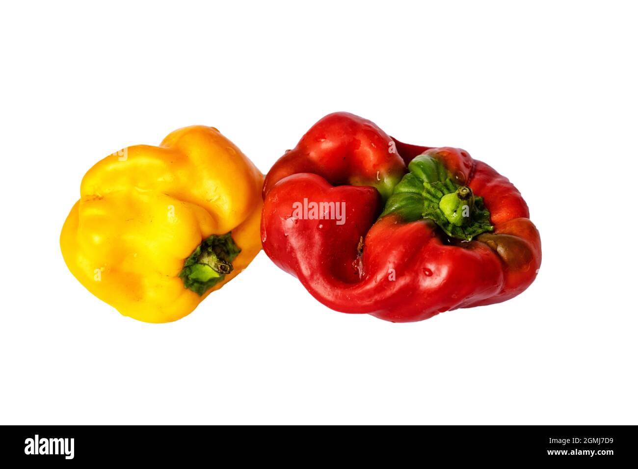 The bell peppers on a white background Stock Photo - Alamy