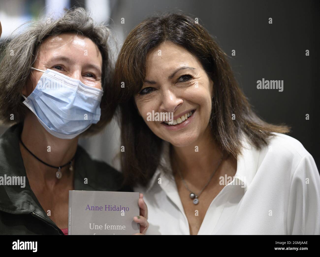 Paris, France. 19th Sep, 2021. Anne Hidalgo during a signing session of her book 'Une Femme Française' at the bookshop 'Le Divan Photo by Eliot Blondet/ABACAPRESS.COM Credit: Abaca Press/Alamy Live News Stock Photo