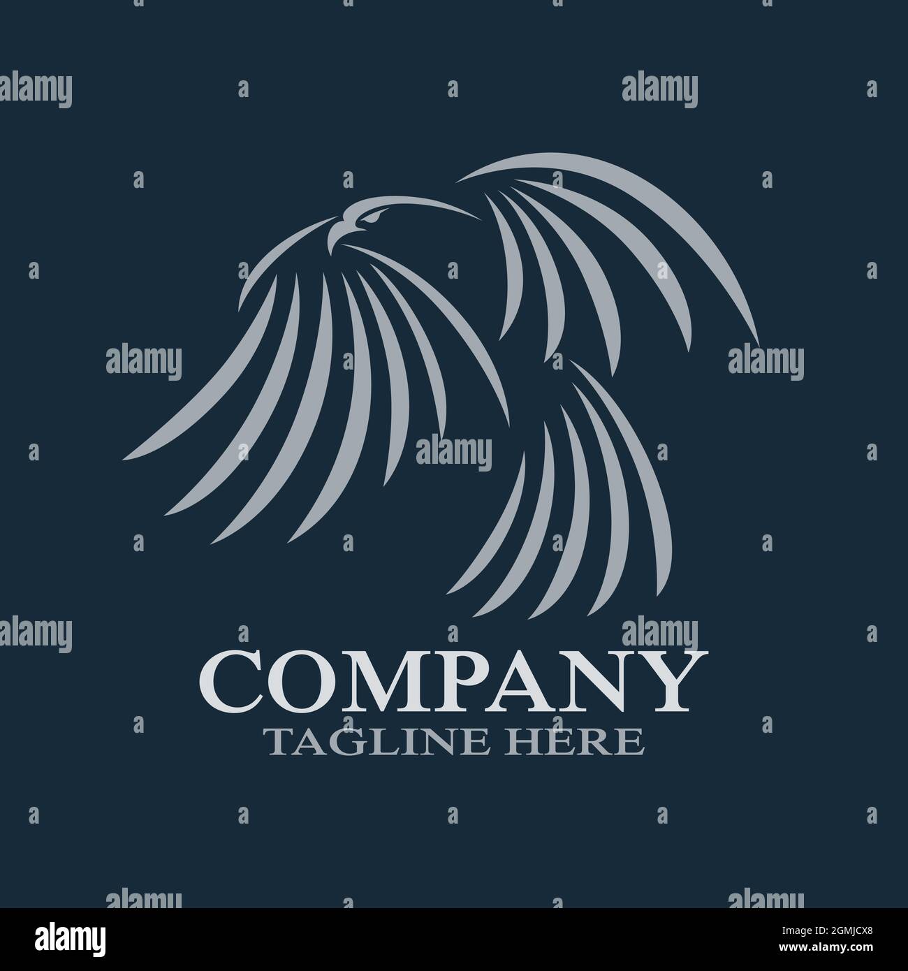 Modern eagle in flight logo. Vector illustration Stock Vector Image ...