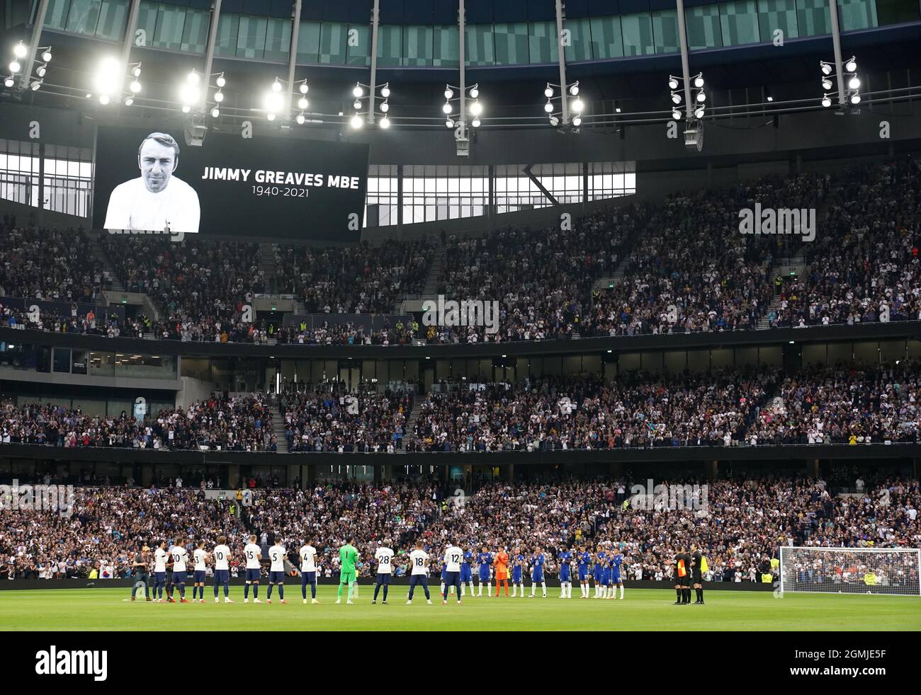 Players give a minute's applause in honour of the late Jimmy Greaves
