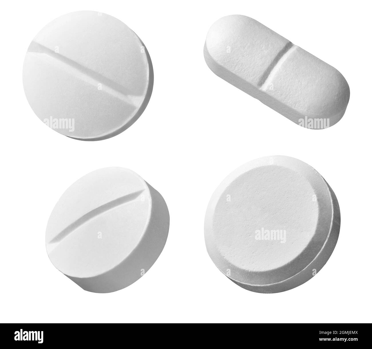 white pill medical drug medication Stock Photo